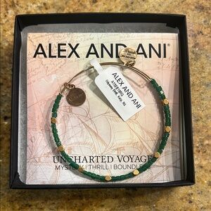 Green and Gold Alex and Ani Bracelet